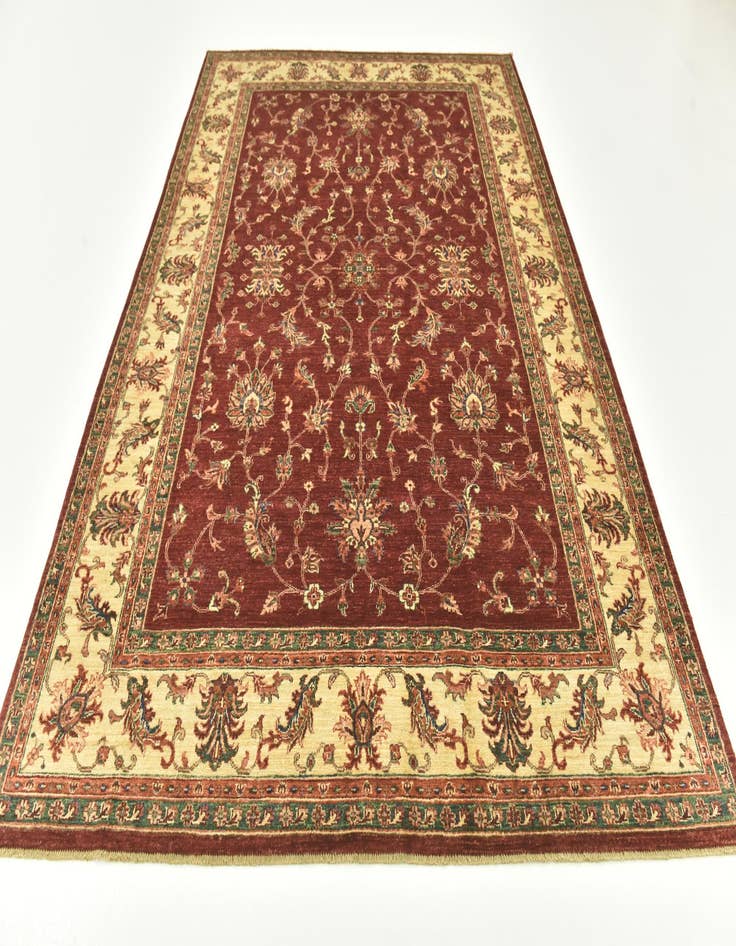 Detail image of 6' 9 x 10' Hand Knotted Peshawar Ziegler Rug