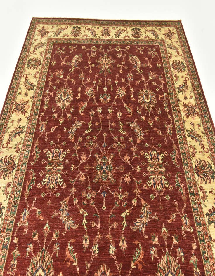 Detail image of 6' 9 x 10' Hand Knotted Peshawar Ziegler Rug