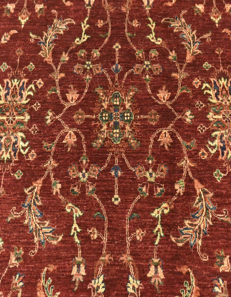 Detail image of 6' 9 x 10' Hand Knotted Peshawar Ziegler Rug