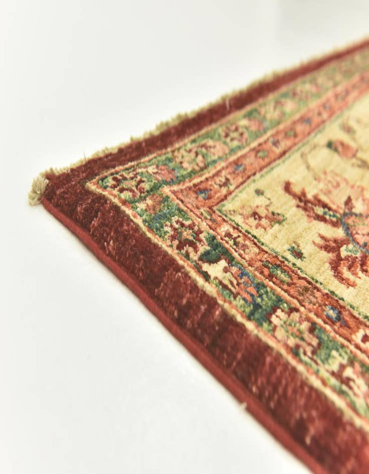 Detail image of 6' 9 x 10' Hand Knotted Peshawar Ziegler Rug