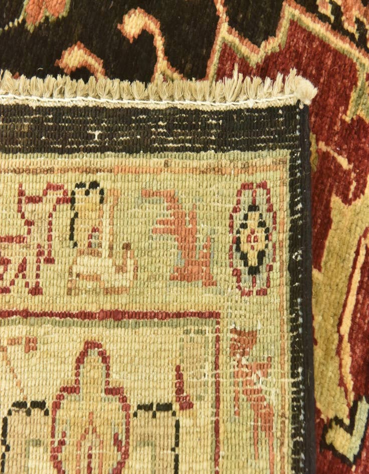 Detail image of  5' 8 x 9' 2  Hand Knotted Peshawar Ziegler Rug