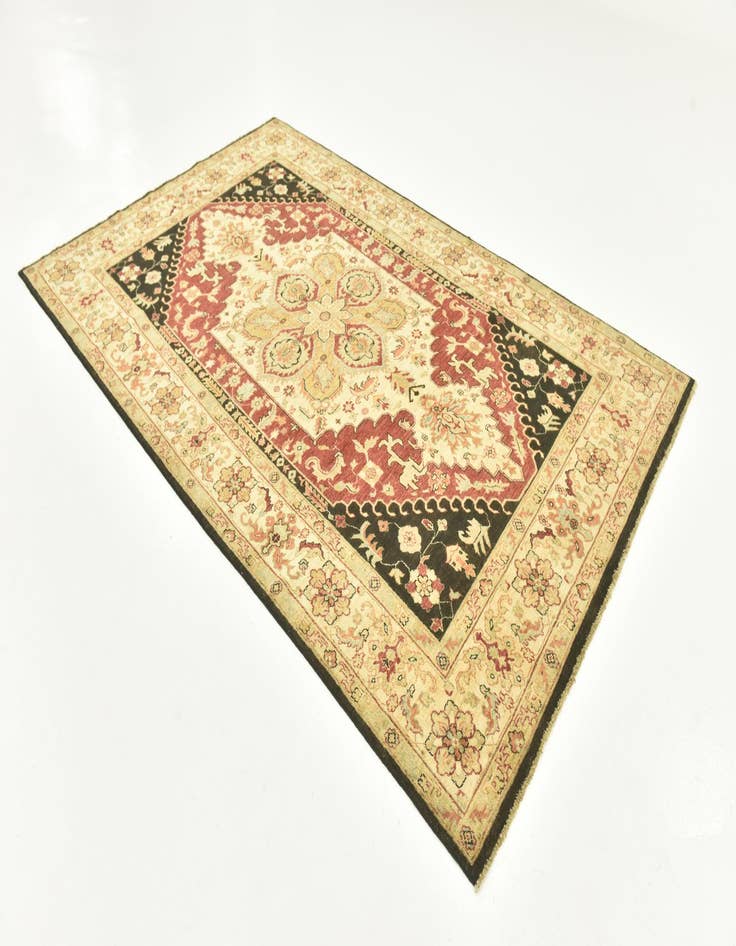 Detail image of  5' 8 x 9' 2  Hand Knotted Peshawar Ziegler Rug