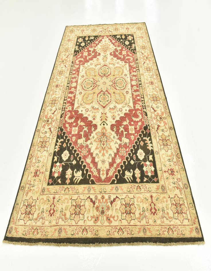 Detail image of  5' 8 x 9' 2  Hand Knotted Peshawar Ziegler Rug