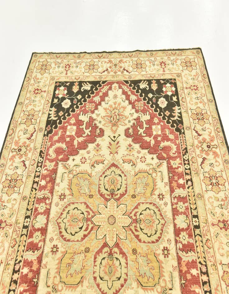 Detail image of  5' 8 x 9' 2  Hand Knotted Peshawar Ziegler Rug