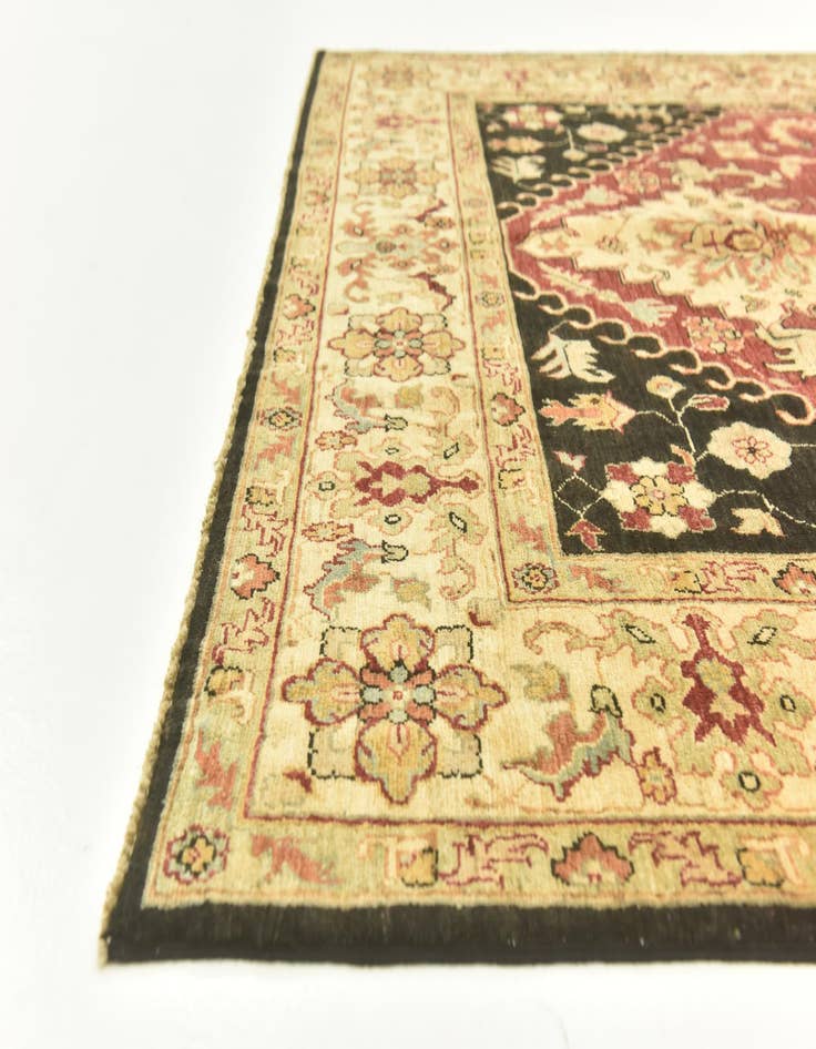 Detail image of  5' 8 x 9' 2  Hand Knotted Peshawar Ziegler Rug