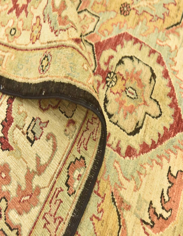 Detail image of  5' 8 x 9' 2  Hand Knotted Peshawar Ziegler Rug