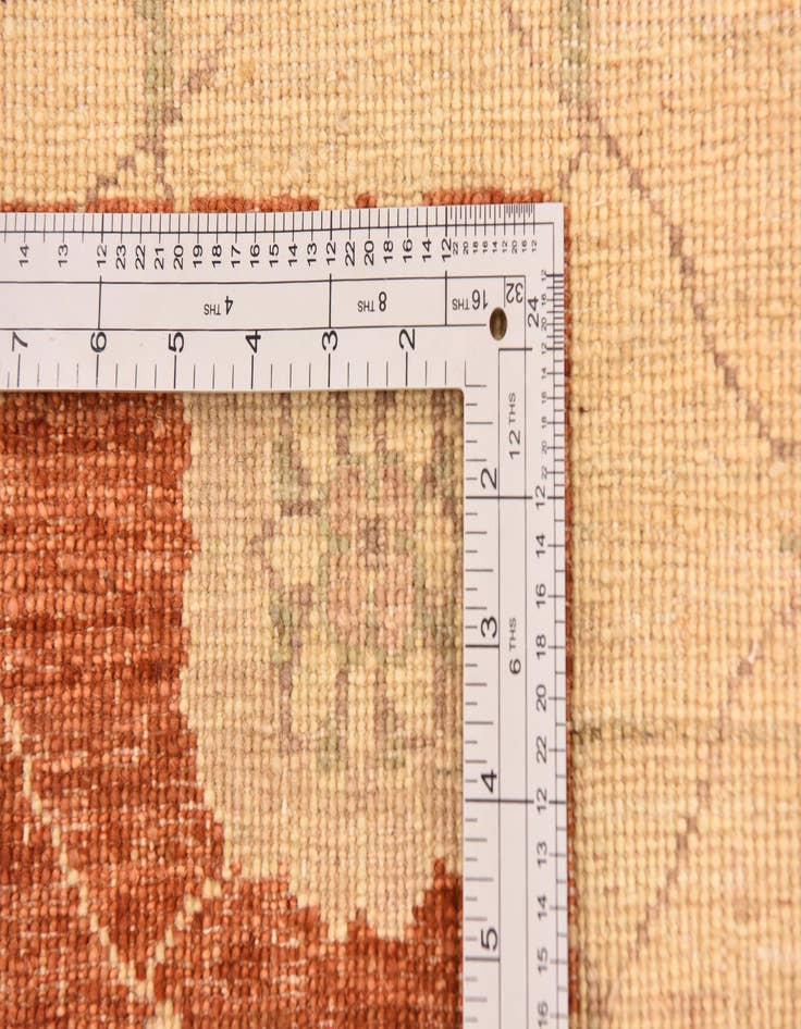 Detail image of  5' 7 x 7' 9  Hand Knotted Peshawar Ziegler Wool Rug