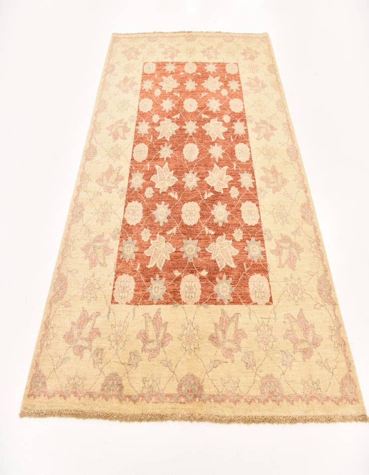 Detail image of  5' 7 x 7' 9  Hand Knotted Peshawar Ziegler Wool Rug