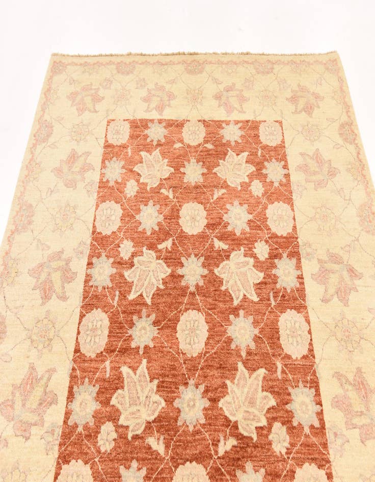 Detail image of  5' 7 x 7' 9  Hand Knotted Peshawar Ziegler Wool Rug