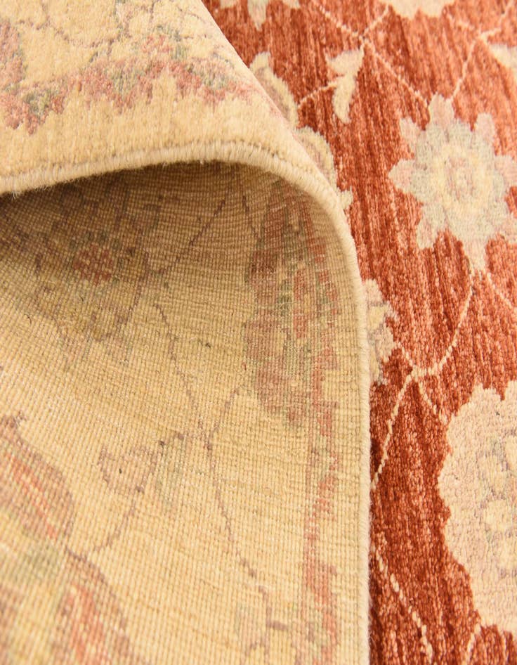 Detail image of  5' 7 x 7' 9  Hand Knotted Peshawar Ziegler Wool Rug