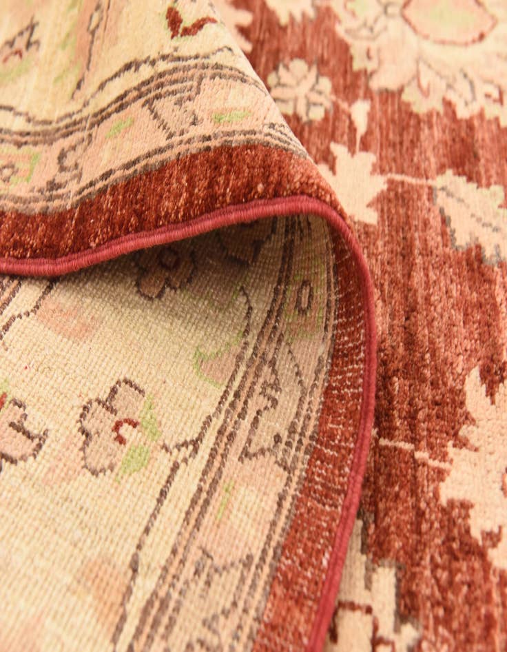 Detail image of  5' 11 x 8' 11  Hand Knotted Peshawar Ziegler Wool Rug