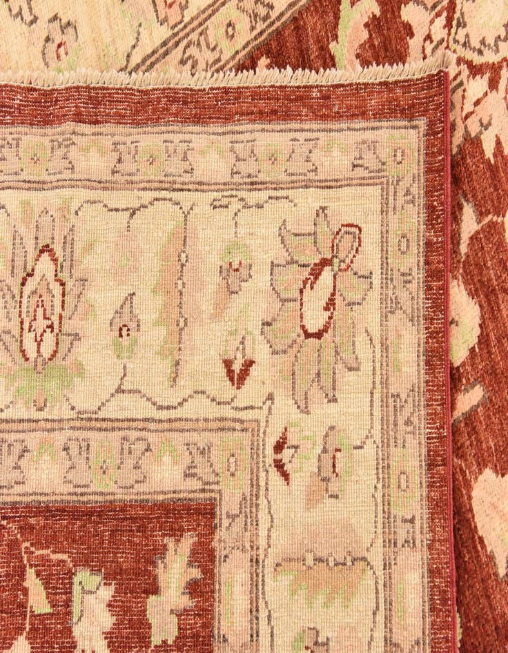 Detail image of  5' 11 x 8' 11  Hand Knotted Peshawar Ziegler Wool Rug