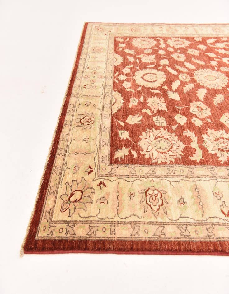 Detail image of  5' 11 x 8' 11  Hand Knotted Peshawar Ziegler Wool Rug