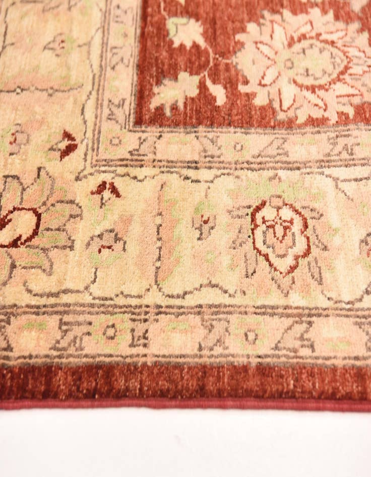 Detail image of  5' 11 x 8' 11  Hand Knotted Peshawar Ziegler Wool Rug