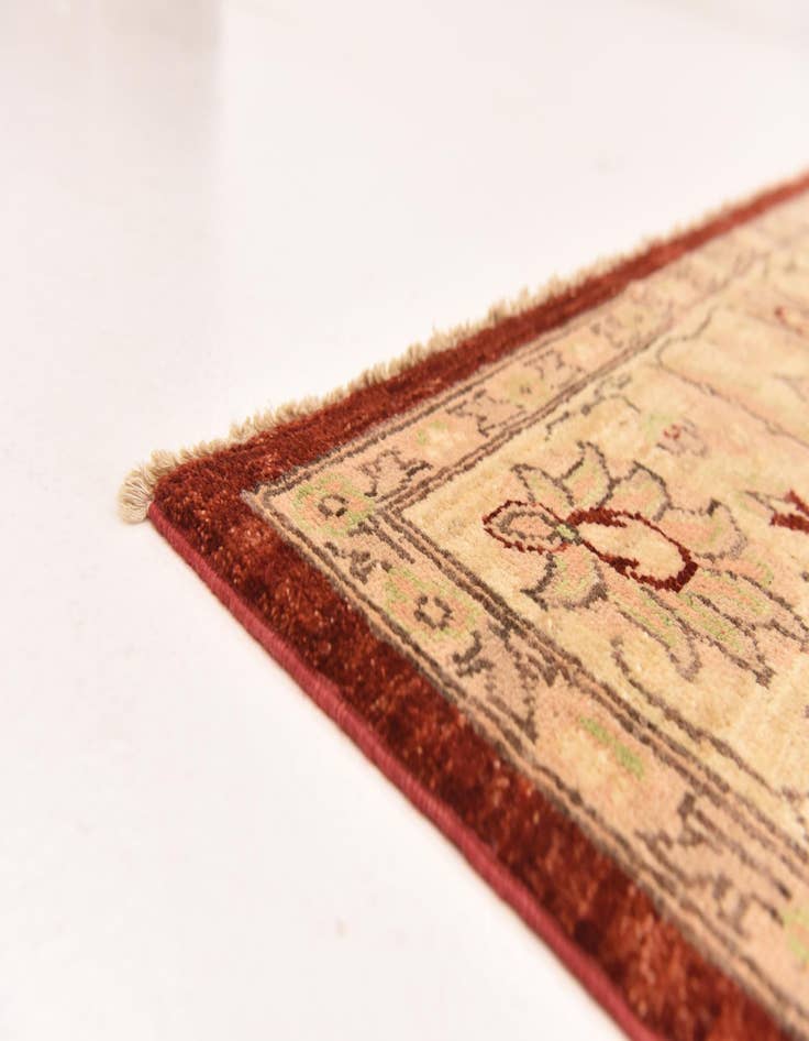 Detail image of  5' 11 x 8' 11  Hand Knotted Peshawar Ziegler Wool Rug