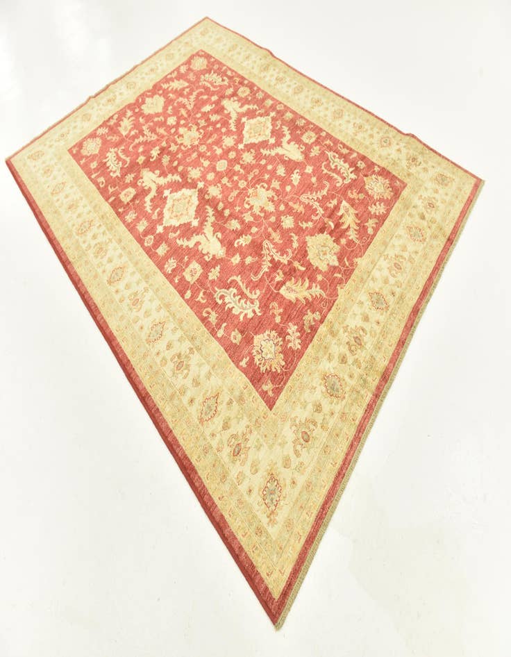 Detail image of  6' 8 x 9' 1  Hand Knotted Peshawar Ziegler Rug