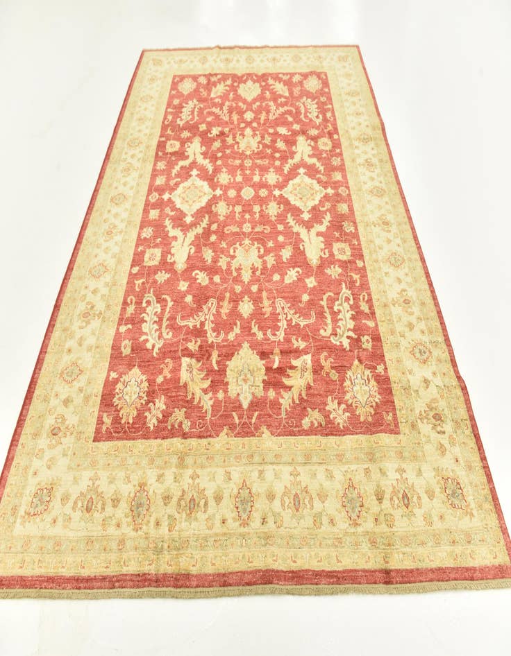 Detail image of  6' 8 x 9' 1  Hand Knotted Peshawar Ziegler Rug