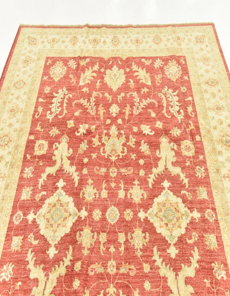 Detail image of  6' 8 x 9' 1  Hand Knotted Peshawar Ziegler Rug