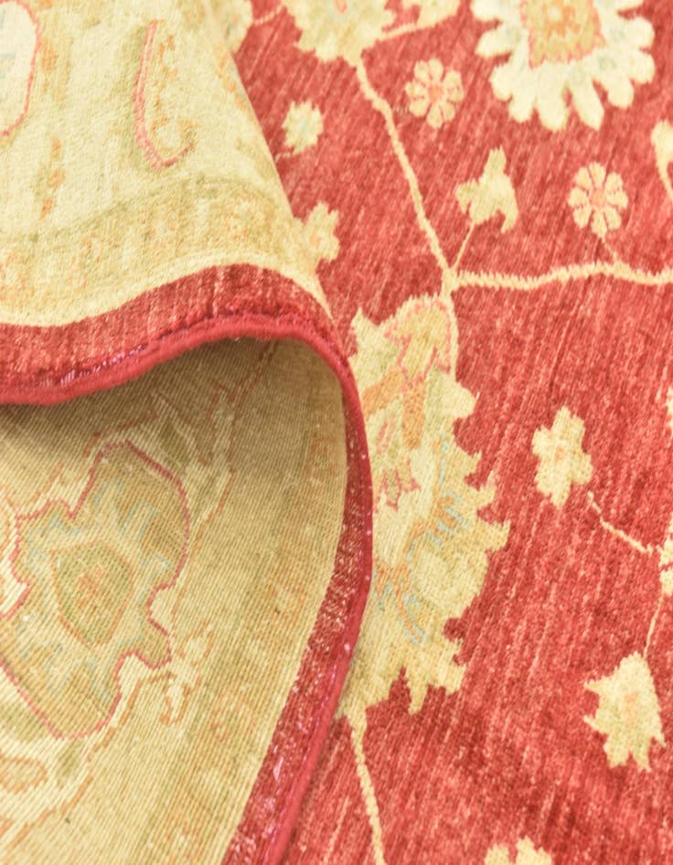 Detail image of  6' 7 x 9' 7  Hand Knotted Peshawar Ziegler Rug