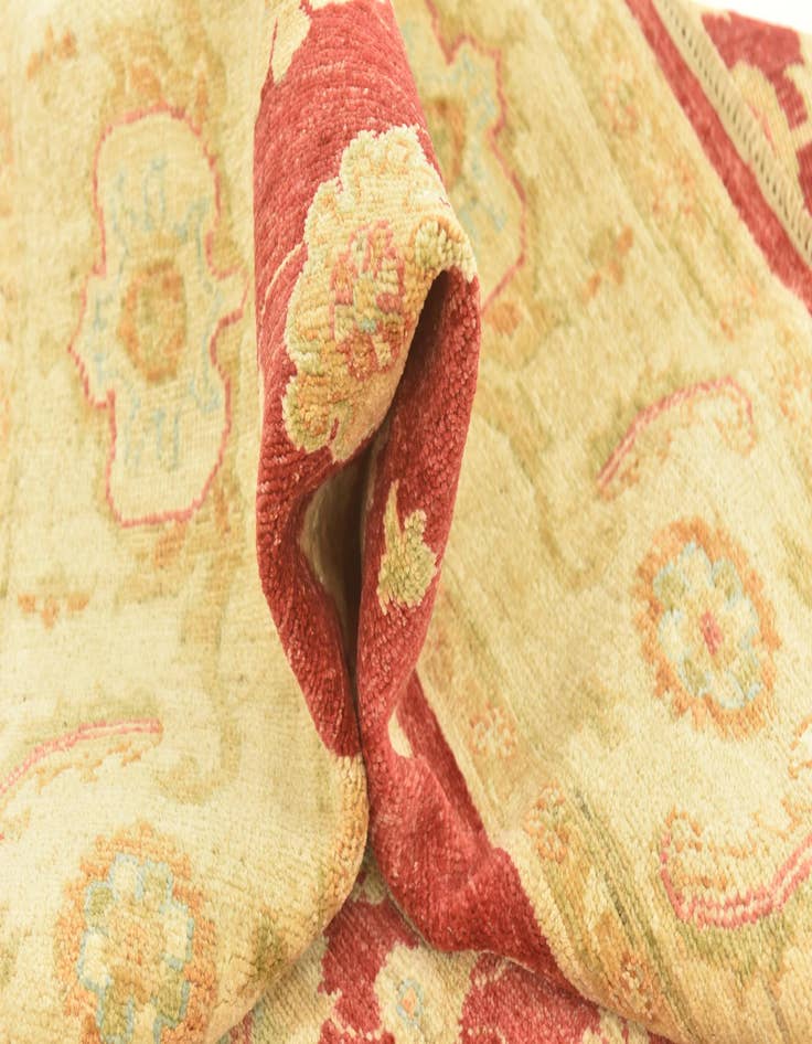 Detail image of  6' 7 x 9' 7  Hand Knotted Peshawar Ziegler Rug