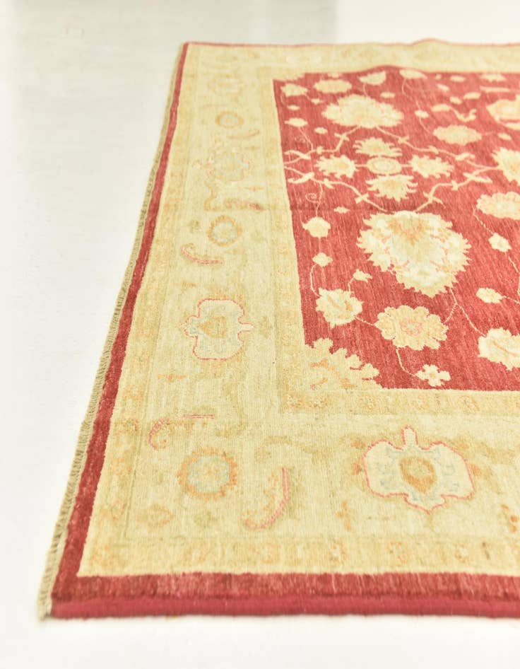 Detail image of  6' 7 x 9' 7  Hand Knotted Peshawar Ziegler Rug