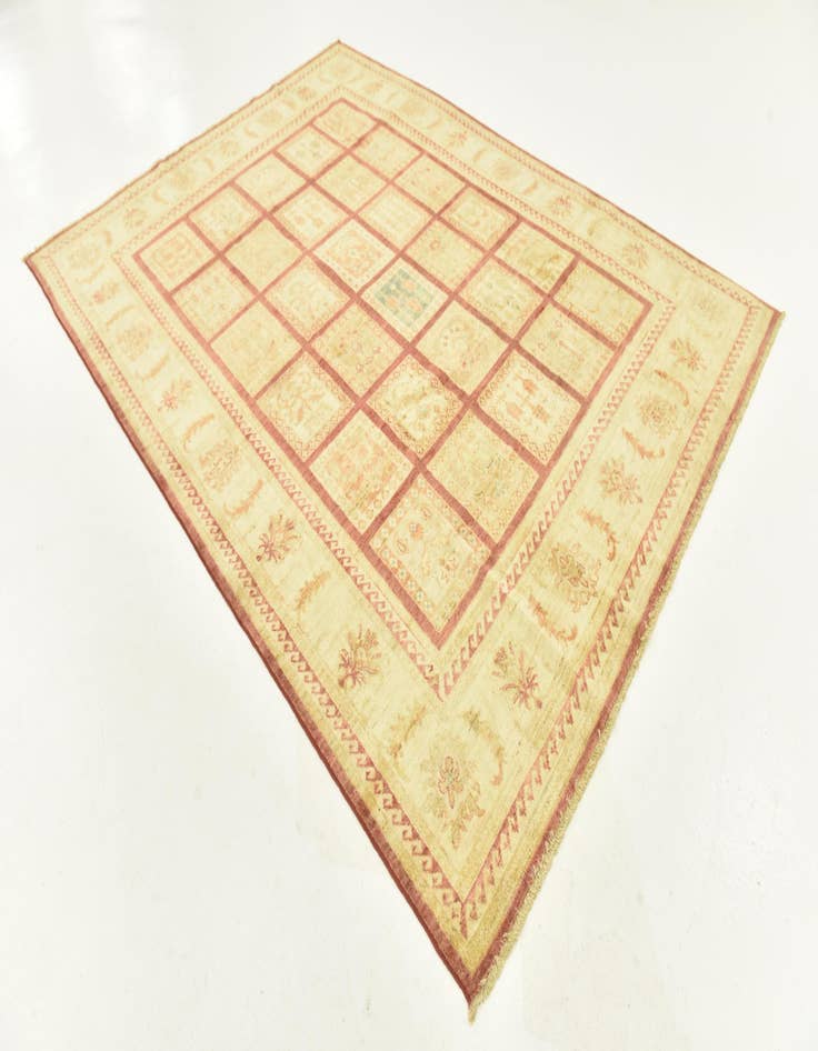 Detail image of  6' 9 x 9' 3  Hand Knotted Peshawar Ziegler Rug