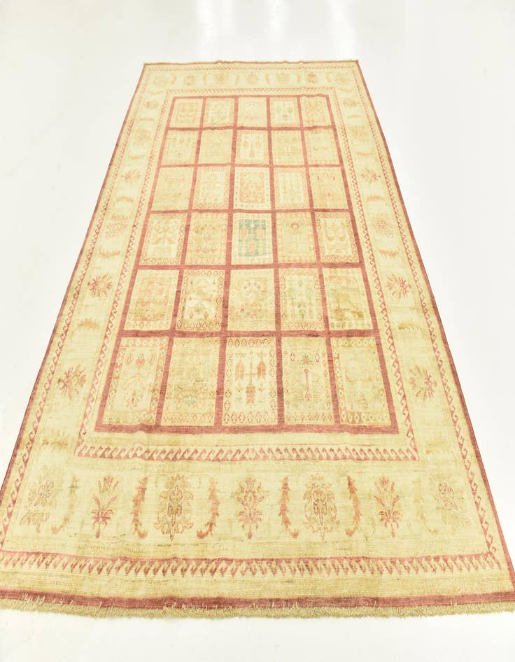 Detail image of  6' 9 x 9' 3  Hand Knotted Peshawar Ziegler Rug