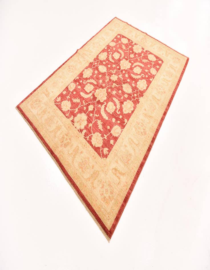 Detail image of  5' 7 x 7' 11  Hand Knotted Peshawar Ziegler Rug