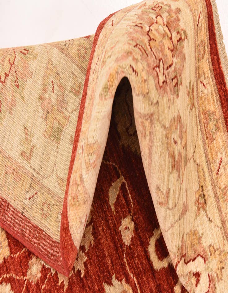 Detail image of  5' 7 x 8'  Hand Knotted Peshawar Ziegler Rug