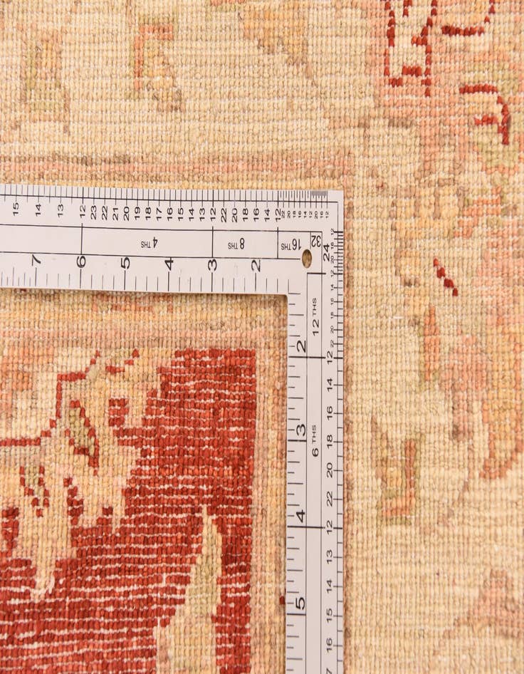 Detail image of  5' 7 x 8'  Hand Knotted Peshawar Ziegler Rug