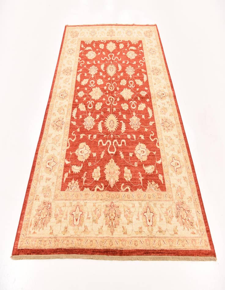 Detail image of  5' 7 x 8'  Hand Knotted Peshawar Ziegler Rug