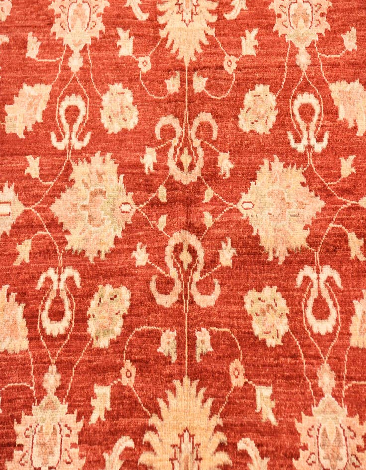 Detail image of  5' 7 x 8'  Hand Knotted Peshawar Ziegler Rug