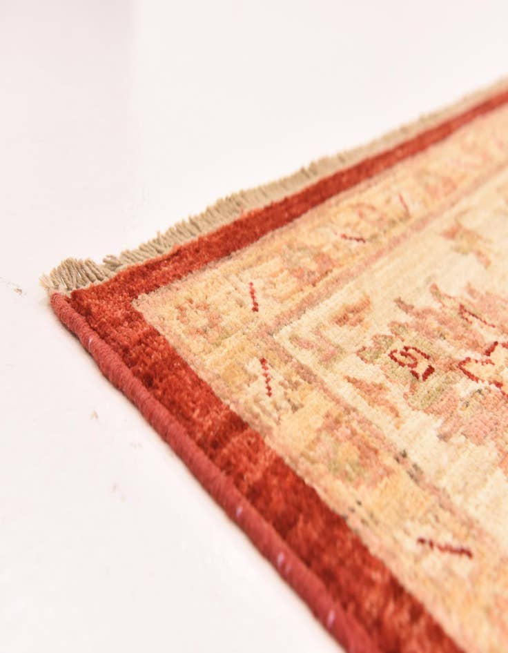 Detail image of  5' 7 x 8'  Hand Knotted Peshawar Ziegler Rug