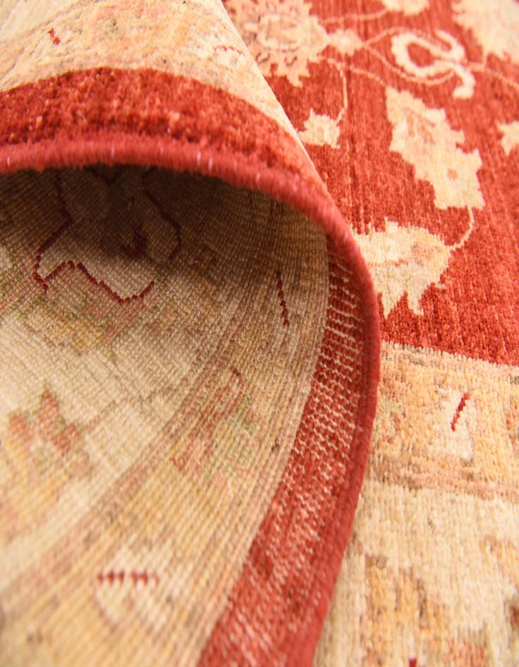 Detail image of  5' 7 x 8'  Hand Knotted Peshawar Ziegler Rug