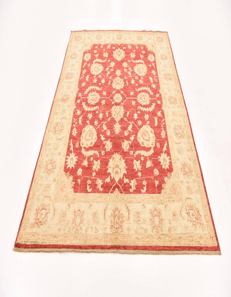 Detail image of  5' 8 x 7' 9  Hand Knotted Peshawar Ziegler Rug