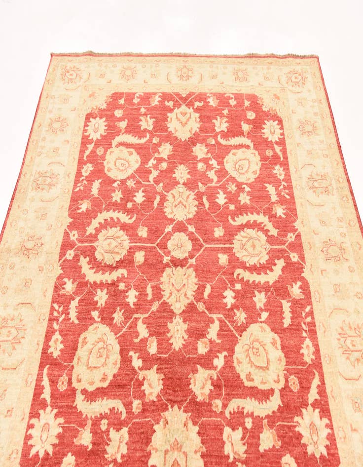 Detail image of  5' 8 x 7' 9  Hand Knotted Peshawar Ziegler Rug