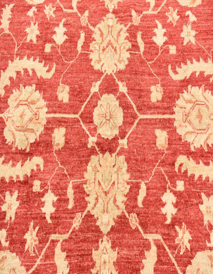 Detail image of  5' 8 x 7' 9  Hand Knotted Peshawar Ziegler Rug