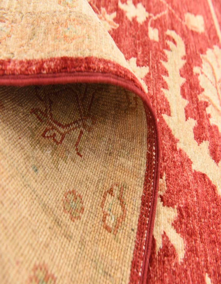 Detail image of  5' 8 x 7' 9  Hand Knotted Peshawar Ziegler Rug