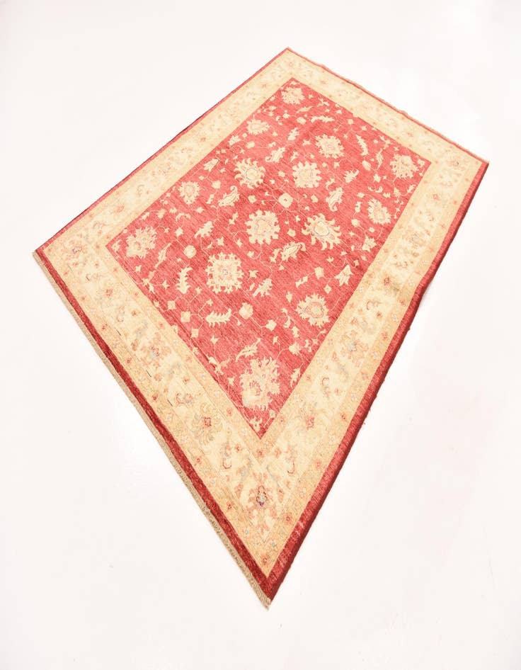 Detail image of  5' 11 x 7' 11  Hand Knotted Peshawar Ziegler Rug