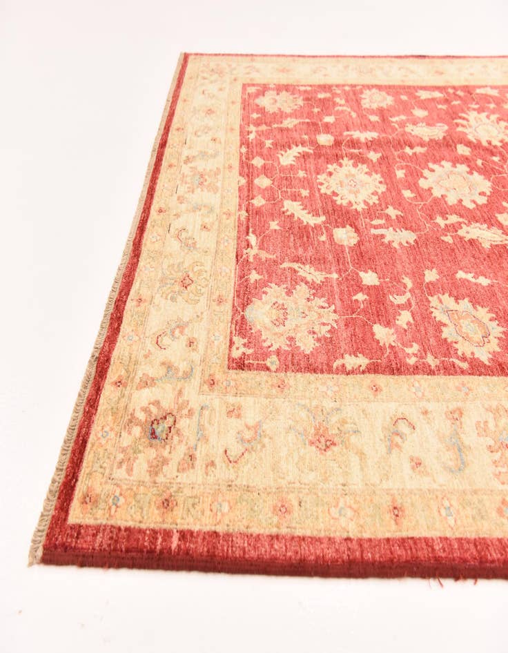 Detail image of  5' 11 x 7' 11  Hand Knotted Peshawar Ziegler Rug