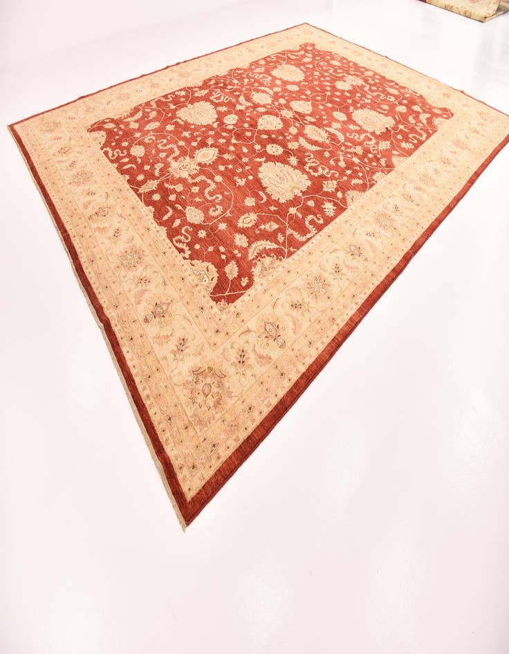 Detail image of  13' x 17' 7  Hand Knotted Peshawar Ziegler Rug