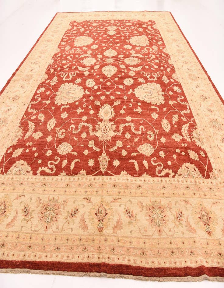 Detail image of  13' x 17' 7  Hand Knotted Peshawar Ziegler Rug