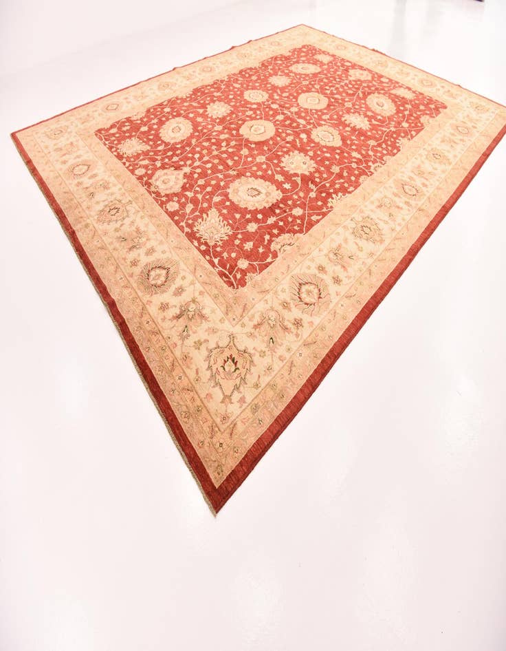 Detail image of  13' 1 x 17' 8  Hand Knotted Peshawar Ziegler Rug