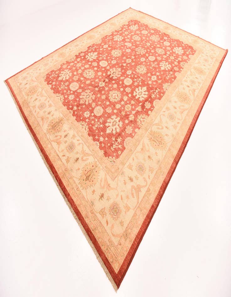 Detail image of  9' 10 x 13' 1  Hand Knotted Peshawar Ziegler Rug