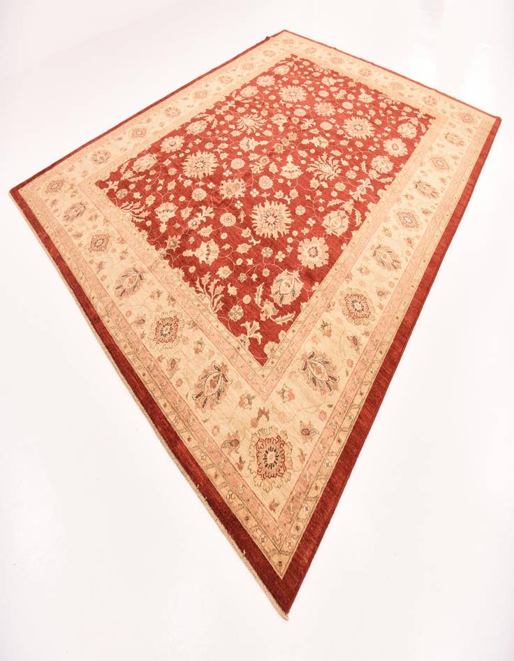 Detail image of  9' 11 x 12' 9  Hand Knotted Peshawar Ziegler Rug