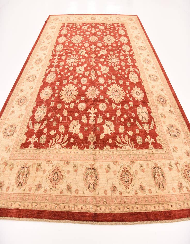 Detail image of  9' 11 x 12' 9  Hand Knotted Peshawar Ziegler Rug