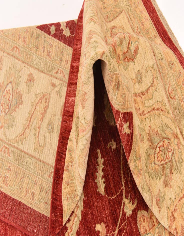 Detail image of  10' x 13'  Hand Knotted Peshawar Ziegler Rug