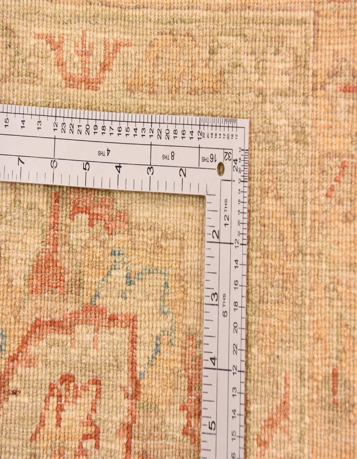 Detail image of  10' x 13'  Hand Knotted Peshawar Ziegler Rug