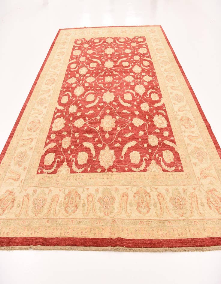 Detail image of  10' x 13'  Hand Knotted Peshawar Ziegler Rug