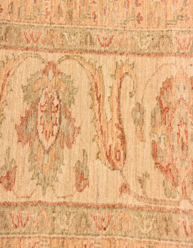 Detail image of  10' x 13'  Hand Knotted Peshawar Ziegler Rug